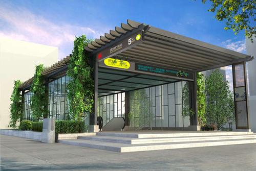北京地铁出入口建筑通风亭设计图城市轨道交通地铁车站风亭施工方案图